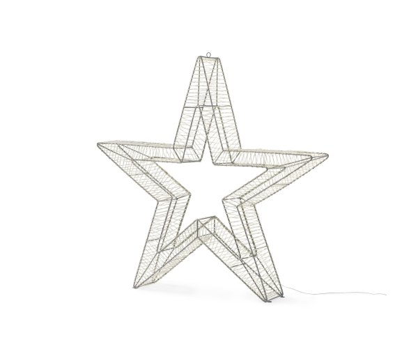 Tchibo - 3D-LED-Stern - 100x15x100cm - silber - Edelstahl / Kunststoff