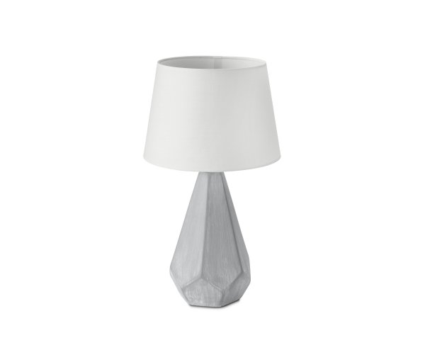 Tchibo - Tischleuchte mit Keramikfuß - hellgrau