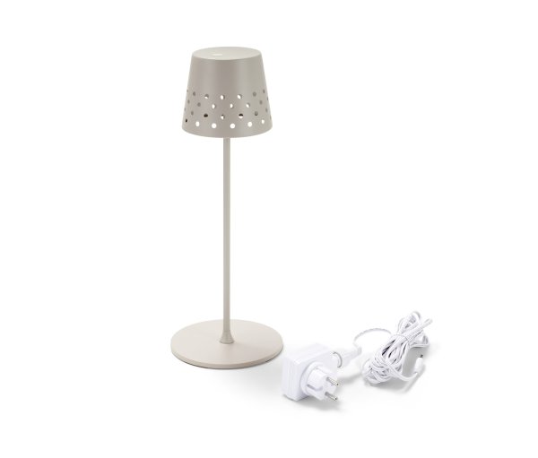 Tchibo - LED-Akku-Tischleuchte aus Metall - creme