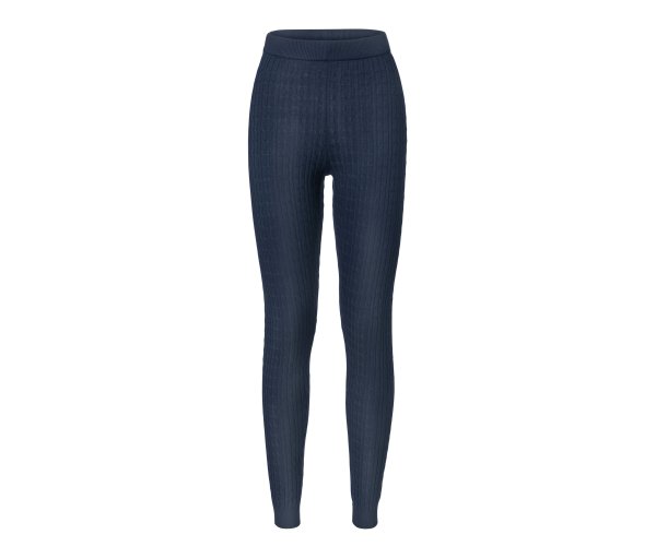 Tchibo - Strickleggings mit Zopfmuster - Damen - Gr. L - dunkelblau