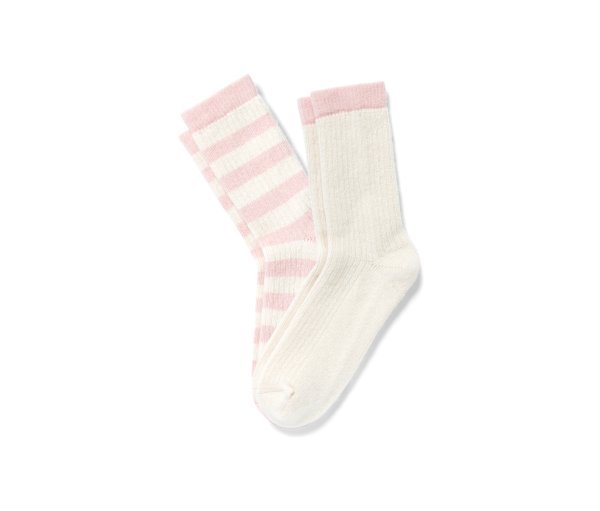 Tchibo - 2 Paar Wollsocken - Damen - Gr. 39-42 - creme/gestreift