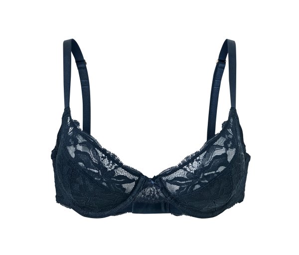 Tchibo - Bügel-BH mit Spitze - Damen - Gr. 80C - dunkelblau