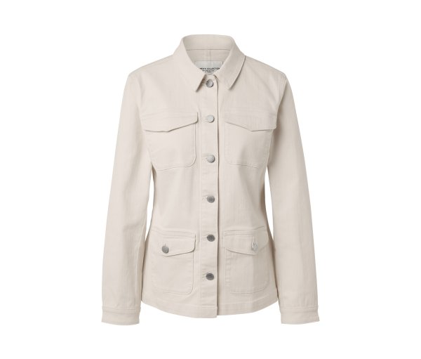 Tchibo - Jeansjacke mit Cargo-Taschen - Damen - Gr. 36 - creme