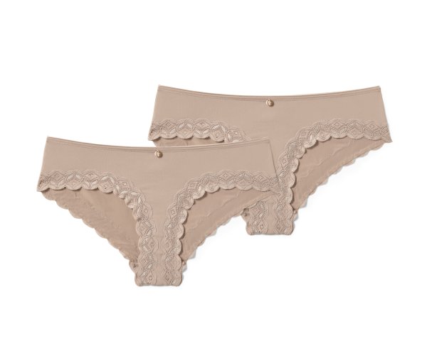 Tchibo - 2 Brazil-Slips - Damen - Gr. XL - beige
