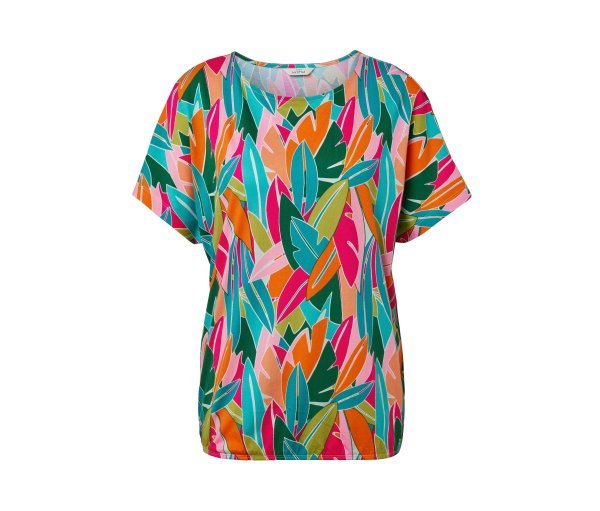 Tchibo - Überschnittenes Blusenshirt - Damen - Gr. L - mehrfarbig/print