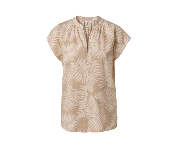 Tchibo - Bedruckte Kurzarmbluse - Damen - Gr. 36 - creme/print