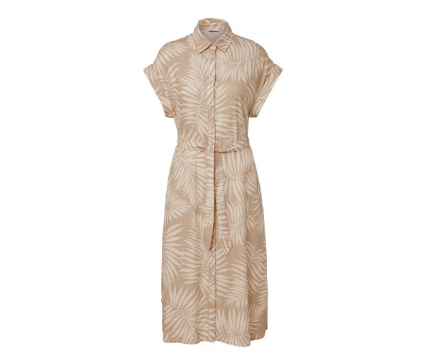 Tchibo - Bedrucktes Leinenkleid - Damen - Gr. 48 - creme/print