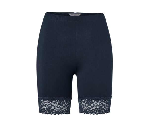 Tchibo - Radlershorts mit Spitzenborte - Damen - Gr. M - dunkelblau