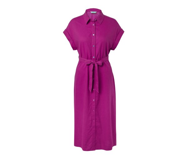 Tchibo - Leinenkleid - Damen - Gr. 38 - dunkelrosa