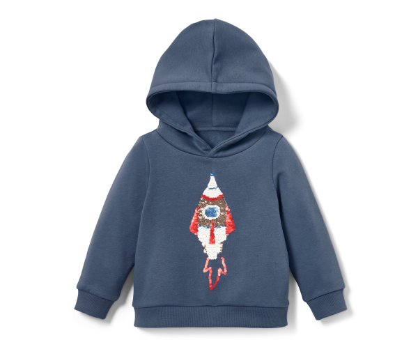 Tchibo - Kinder-Sweatshirt mit Wendepailletten - Herren - Gr. 98/104 - blau