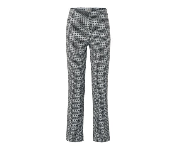 Tchibo - Bedruckte Stretchhose - Damen - Gr. 40 - dunkelblau/print