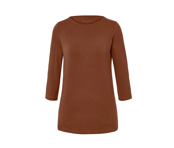 Tchibo - Shirt mit 3/4-Arm - Damen - Gr. M - cognac
