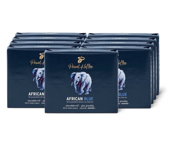 Tchibo - Privat Kaffee African Blue - 9 x 500 g Gemahlen - Intensität: 5/6