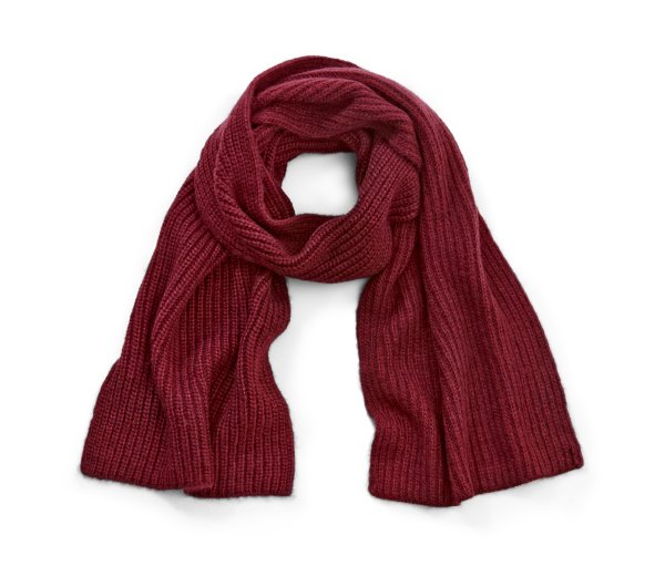 Tchibo - Strickschal mit Wolle - bordeaux