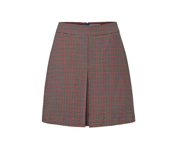 Tchibo - Karierter Webrock - Damen - Gr. 40 - dunkelblau/jacquard