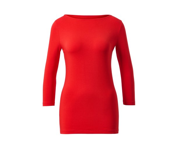 Tchibo - Shirt mit 3/4-Arm - Damen - Gr. XL - rot