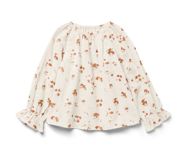 Tchibo - Kinder-Musselin-Bluse - Mädchen - Gr. 122/128 - creme/geblümt