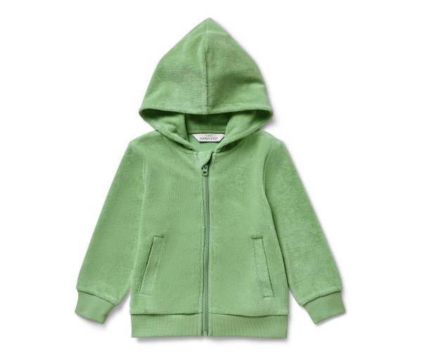 Tchibo - Kinder-Frottier-Jacke - Herren - Gr. 110/116 - grün