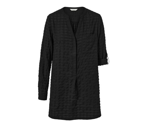 Tchibo - Longtunika mit Webstruktur - Damen - Gr. 44 - schwarz/jacquard