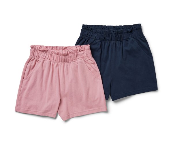 Tchibo - 2 Kinder-Jersey-Shorts - Mädchen - Gr. 134/140 - dunkelblau