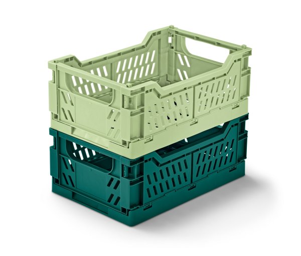 Tchibo - 2 klappbare Ordnungskisten - hellgrün