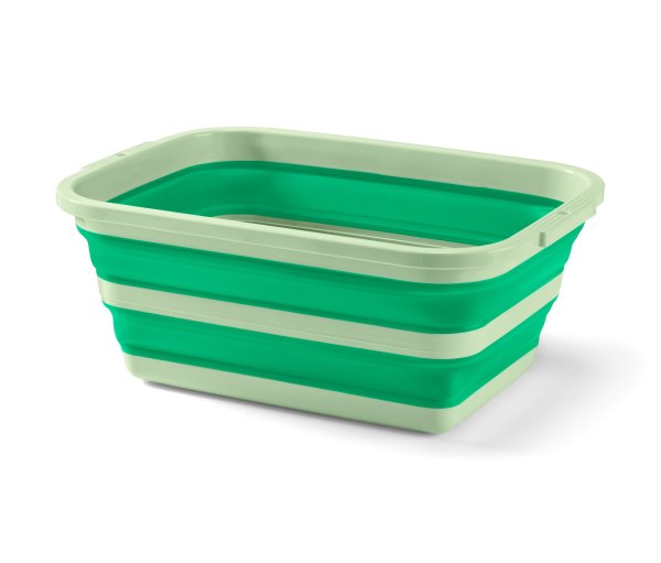 Tchibo - Faltbarer Wäsche-und-Spülkorb - dunkelgrün