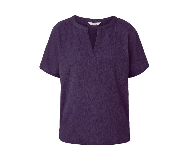 Tchibo - Strukturierte Kurzarmbluse - Damen - Gr. 44 - lila