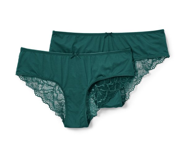 Tchibo - 2 Brazilslips - Damen - Gr. S - dunkelgrün