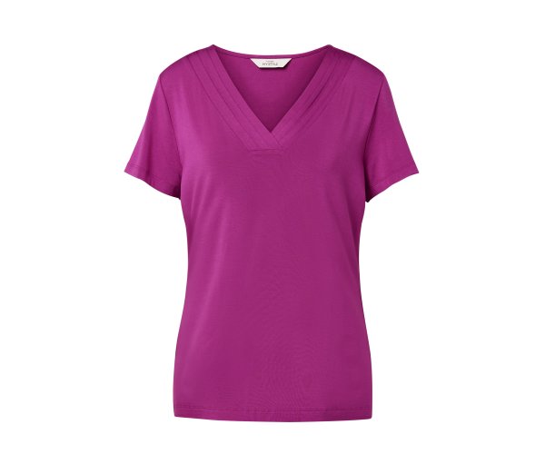 Tchibo - Shirt mit Faltendetail - Damen - Gr. S - rot