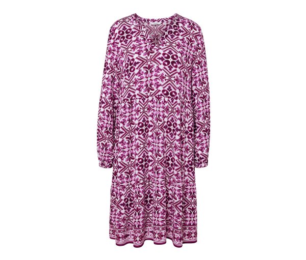 Tchibo - Bedrucktes Webkleid - Damen - Gr. 44 - weiß/print