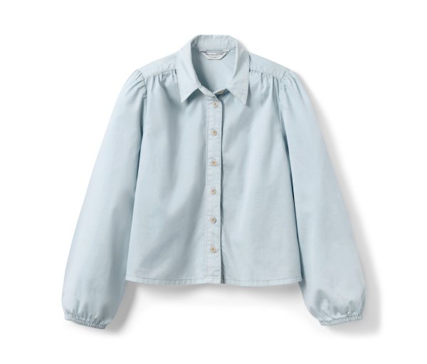 Tchibo - Kinder-Jeansbluse - Mädchen - Gr. 158/164 - dunkelblau