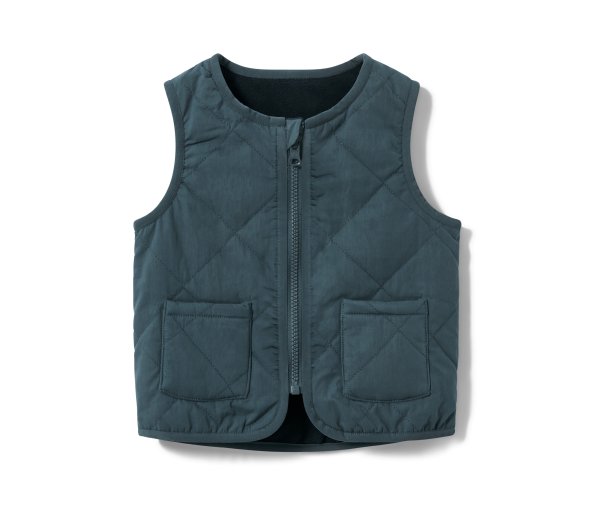 Tchibo - Kinder-Wendesteppweste - Herren - Gr. 134/140 - dunkelblau