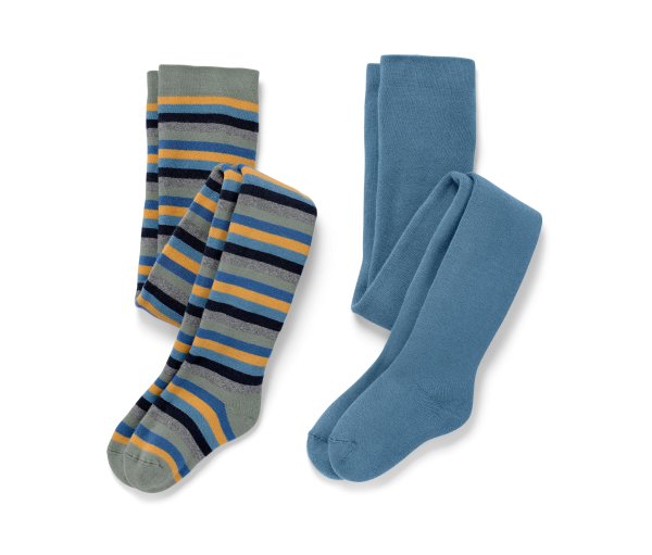 Tchibo - 2 Kinder-Thermostrumpfhosen - Herren - Gr. 98/104 - blau