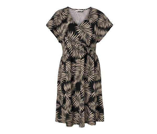 Tchibo - Bedrucktes Jerseykleid - Damen - Gr. S - schwarz/print