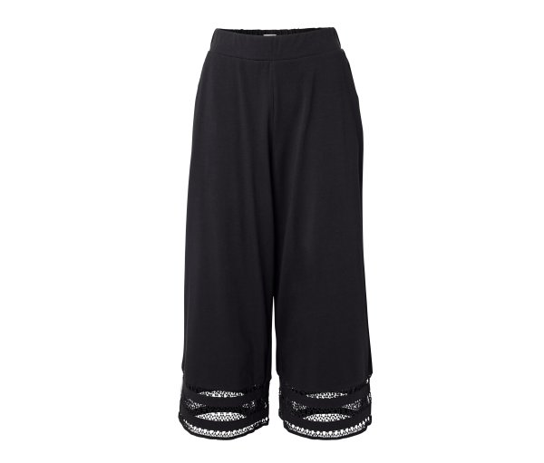 Tchibo - Culotte mit Stickerei - Damen - Gr. L - schwarz