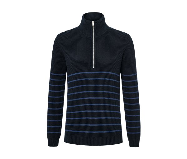 Tchibo - Troyer-Pullover - Herren - Gr. XXL - blau/gestreift