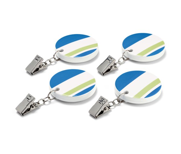 Tchibo - 4 Tischdeckenhalter - silber