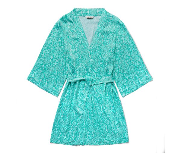 Tchibo - Morgenmantel - Damen - Gr. XL - türkis