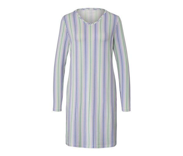 Tchibo - Nachthemd - Damen - Gr. L - hellgrün/gestreift