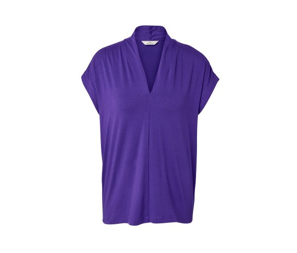 Tchibo - Blusenshirt mit V-Ausschnitt - Damen - Gr. XL - lila