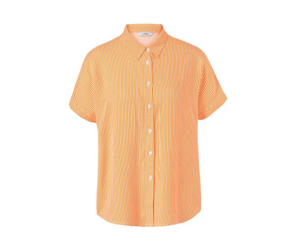 Tchibo - Hemdbluse - Damen - Gr. 40 - orange/gestreift