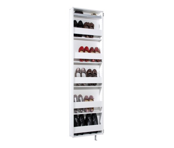 Tchibo - Drehschrank mit Ganzkörperspiegel - 50x18x195cm - weiß - Holz / Glas