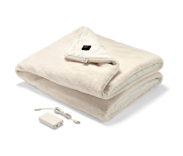 Tchibo - Akku-Heiz-Poncho - creme