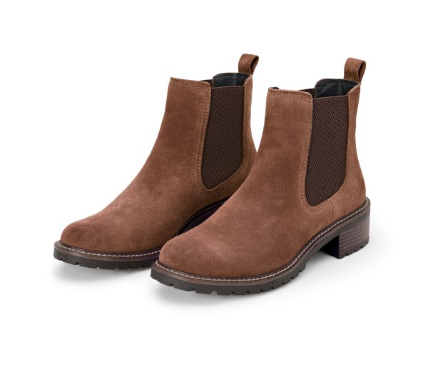 Tchibo - Veloursleder-Boots - Damen - Gr. 40 - braun