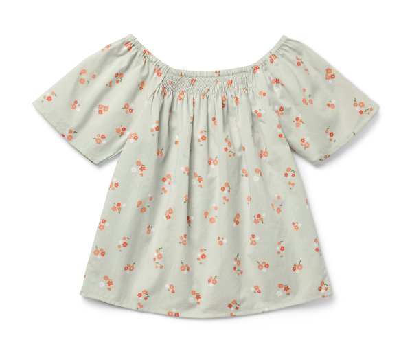 Tchibo - Kinder-Bluse - Mädchen - Gr. 146/152 - creme/geblümt