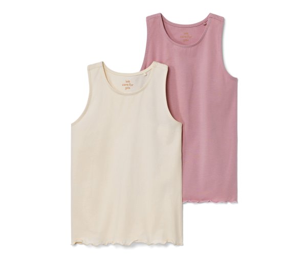Tchibo - 2 Kinder-Tops - Gr. 158/164 - beige