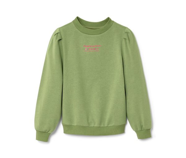 Tchibo - Kinder-Cropped-Sweatshirt - Mädchen - Gr. 158/164 - grün