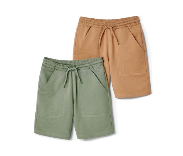 Tchibo - 2 Kinder-Sweatshorts - Gr. 170/176 - grün