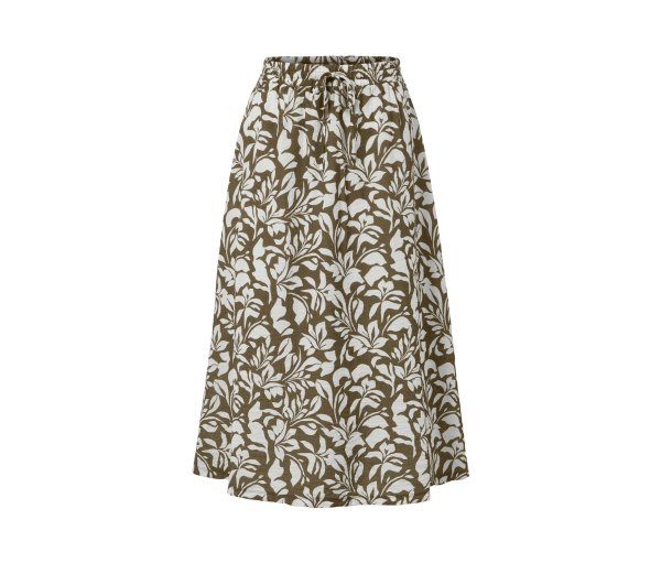 Tchibo - Bedruckter Midi-Rock - Damen - Gr. 42 - creme/print