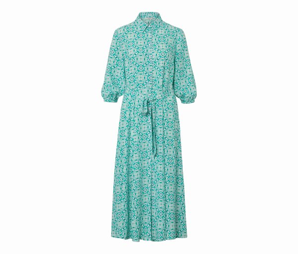 Tchibo - Hemdblusenkleid mit Alloverprint - Damen - Gr. 48 - weiß/print